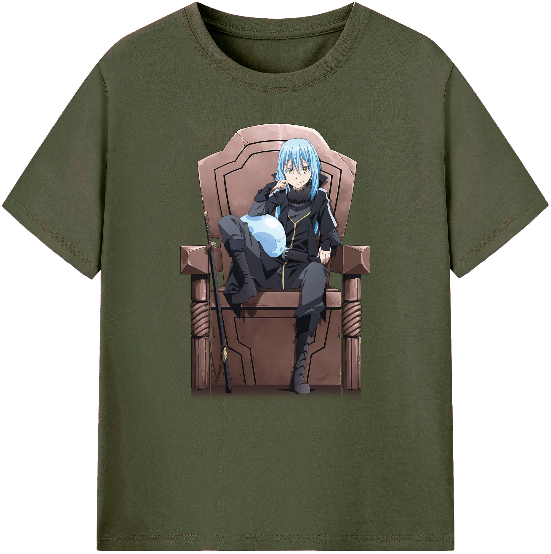 （画像用） 転スラ Regarding Reincarnated to Slime 綿100％ メンズ半袖Tシャツ｜肌触りやわらか＆通気性